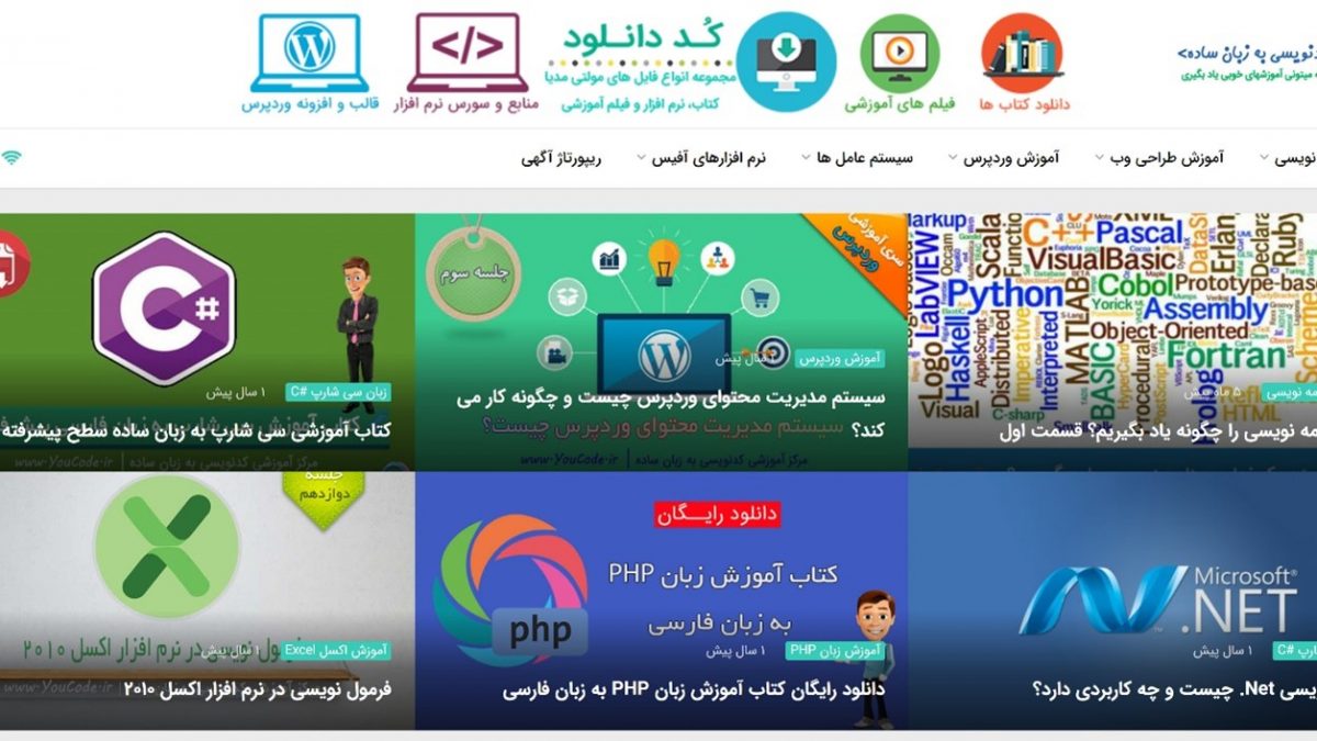 کد دانلود (YouCode)؛ مجموعه انواع فایل های مولتی مدیا، کتاب و فیلم های آموزشی