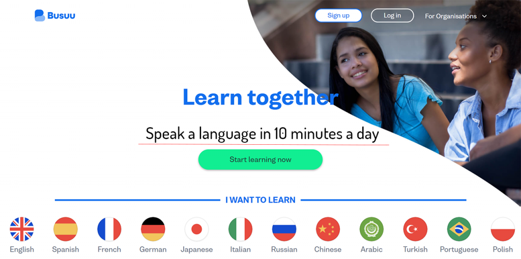 سایت و برنامه آموزش زبان بوسو