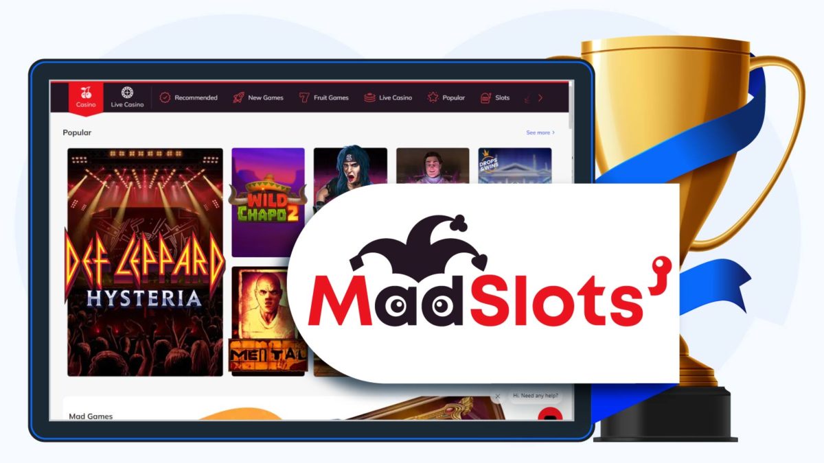 نقد و بررسی کازینو مداسلاتز (MADSLOTS CASINO)